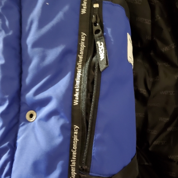 WESC Ladies Padded Hooded Jacket Blue size Medium - Picture 6 of 10